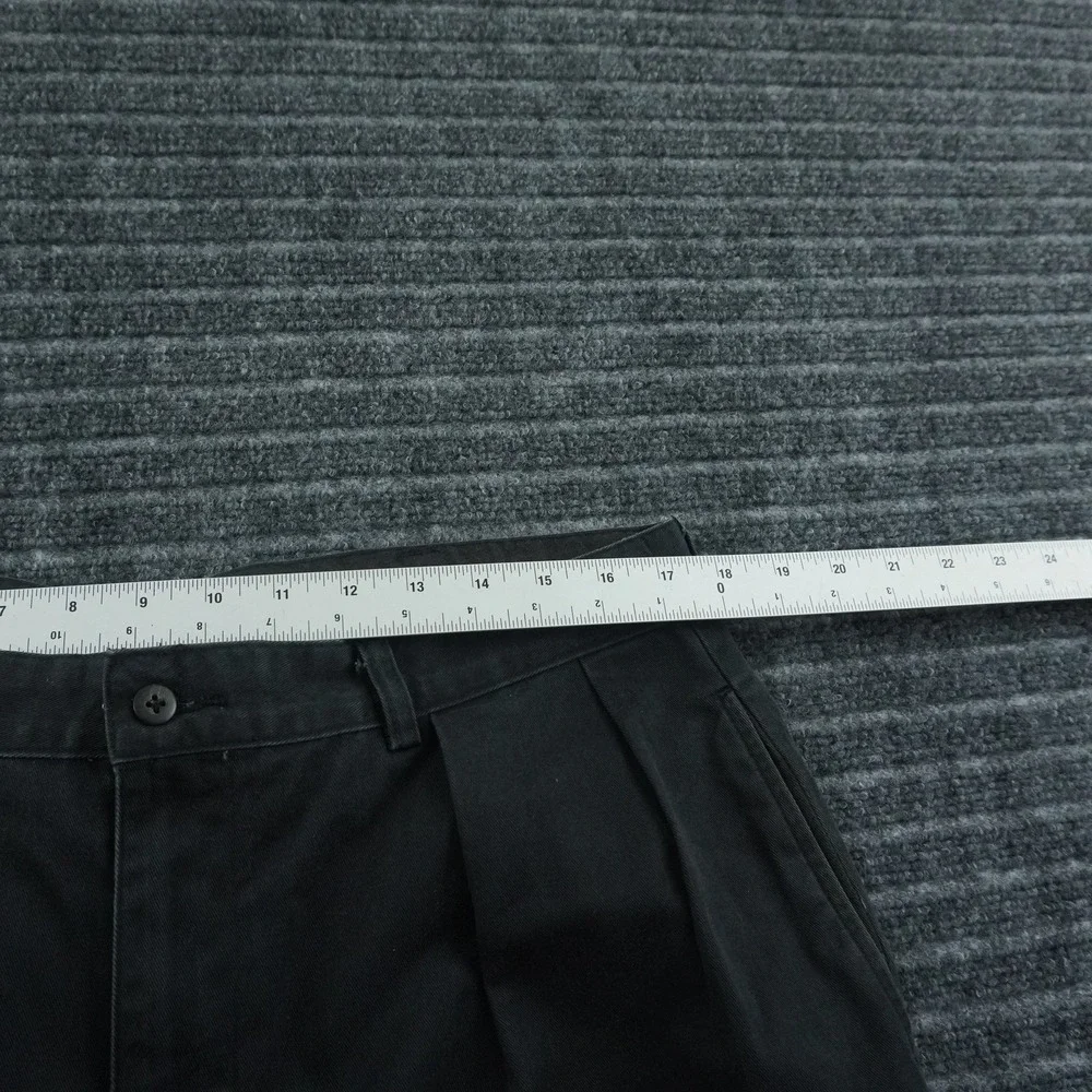 Vintage Polo Ralph Lauren Chino Pants Mens 36x29 Black Pleated Cotton Relaxed